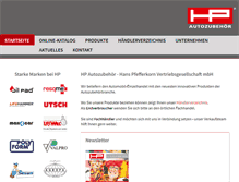 Tablet Screenshot of hp-autozubehoer.de